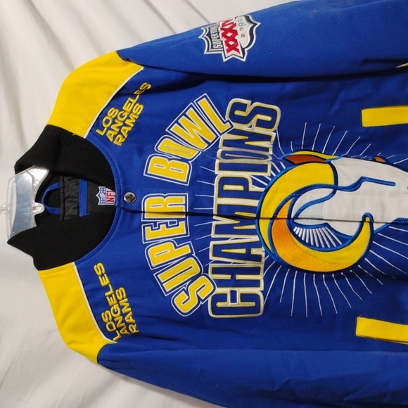 SALE! RARE! NFL Los Angeles Rams Super Bowl 2000 Champion Jacket Like New (A-76) - Picture 3 of 16